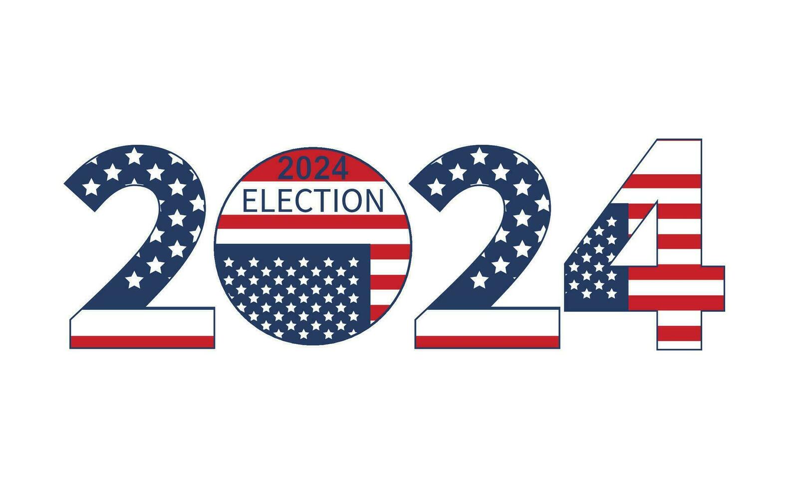 2024 Presidential election day in USA, november 5, card design. Vote for your future vector