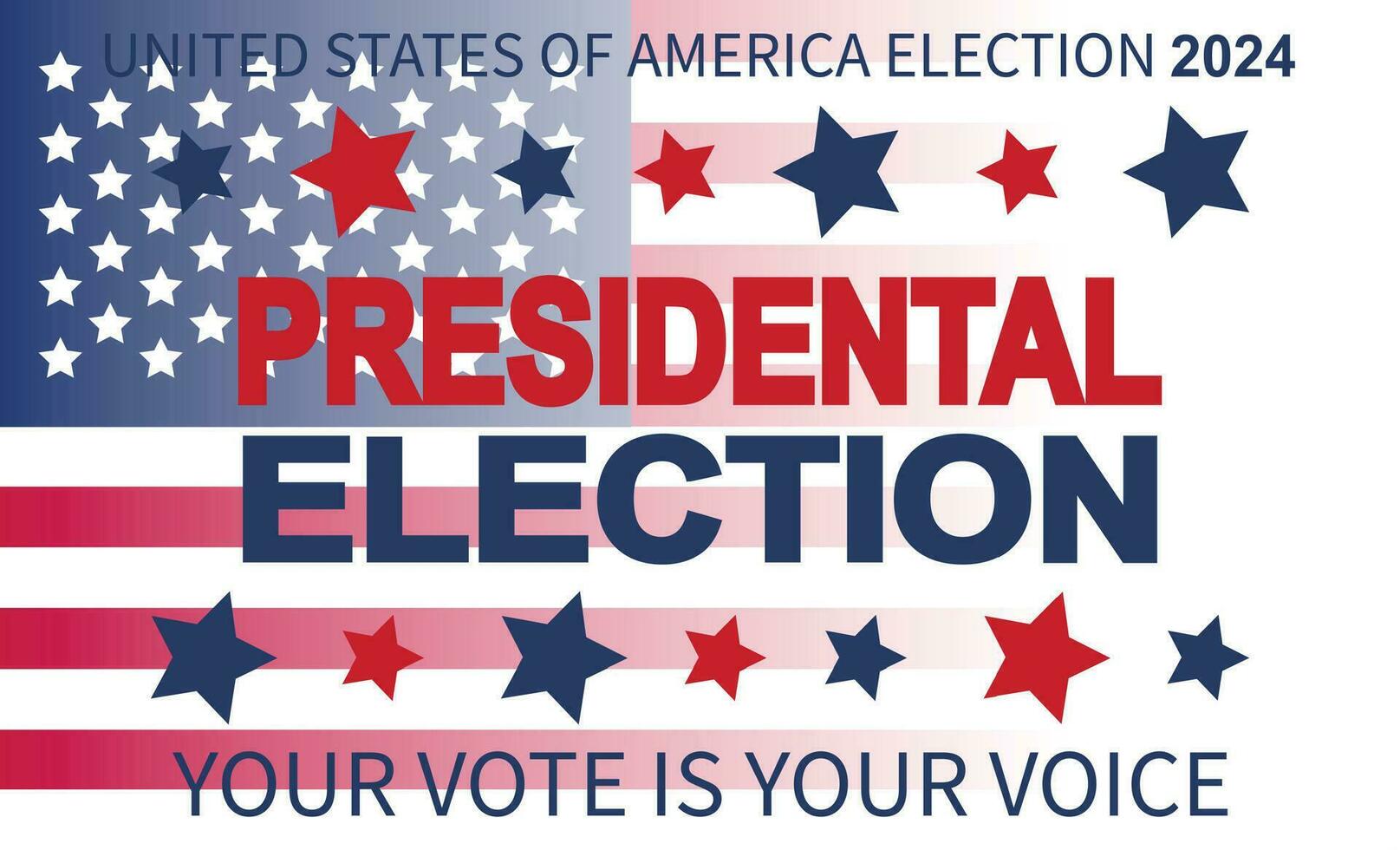 2024 Presidential election day in USA, november 5, card design. Vote for your future vector