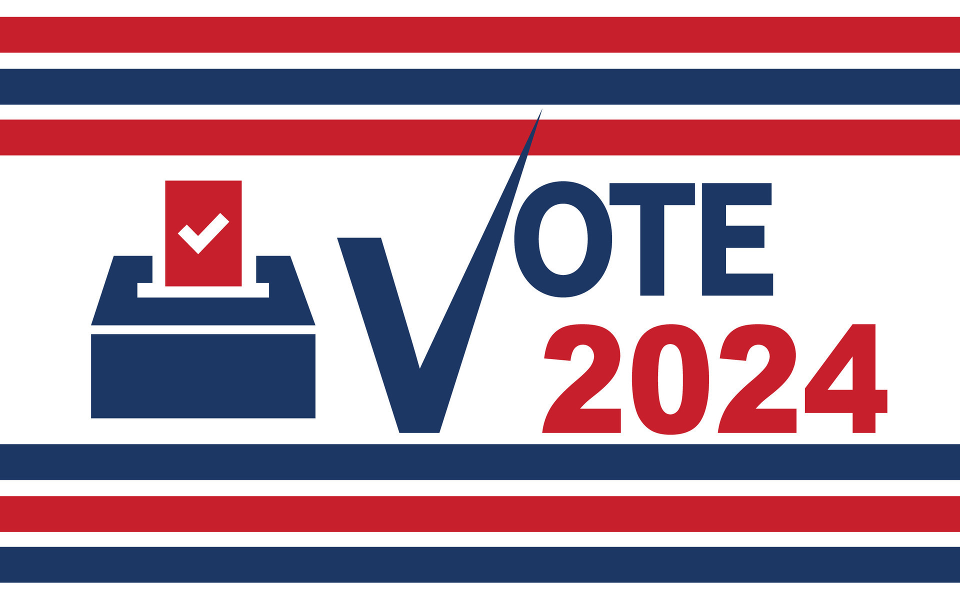 2024 Presidential election day in USA, november 5, card design. Vote