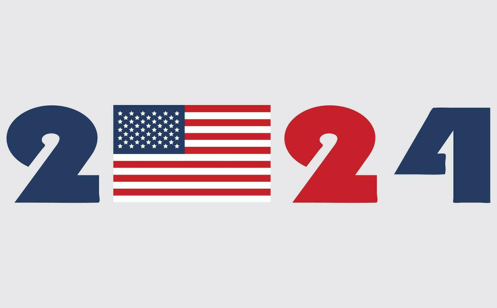 2024 Presidential election day in USA, november 5, card design. Vote for your future vector