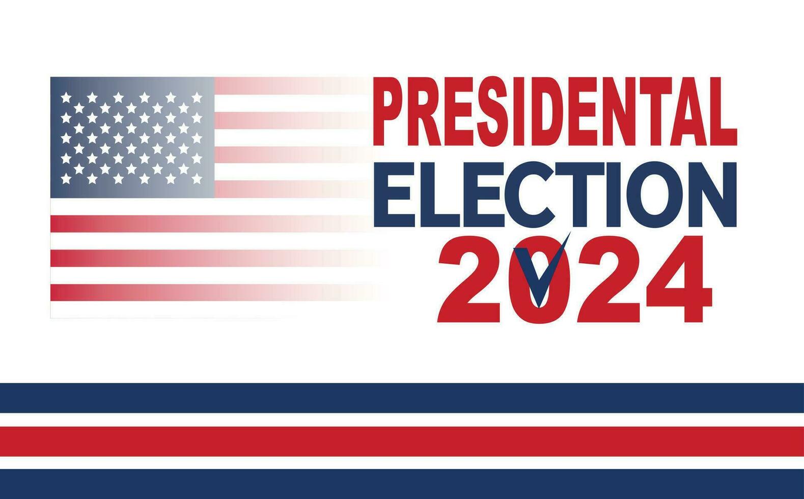 2024 Presidential election day in USA, november 5, card design. Vote for your future vector