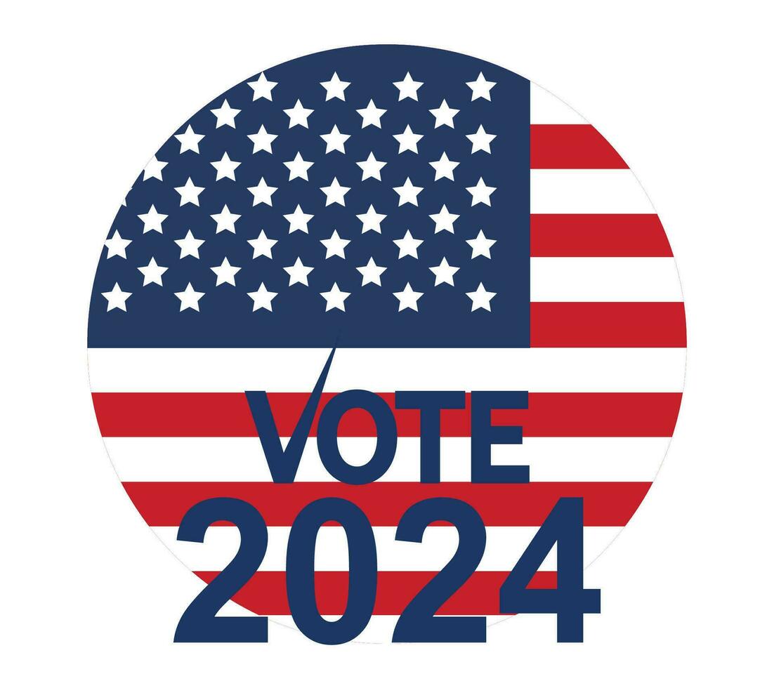 2024 Presidential election day in USA, november 5, card design. Vote for your future vector