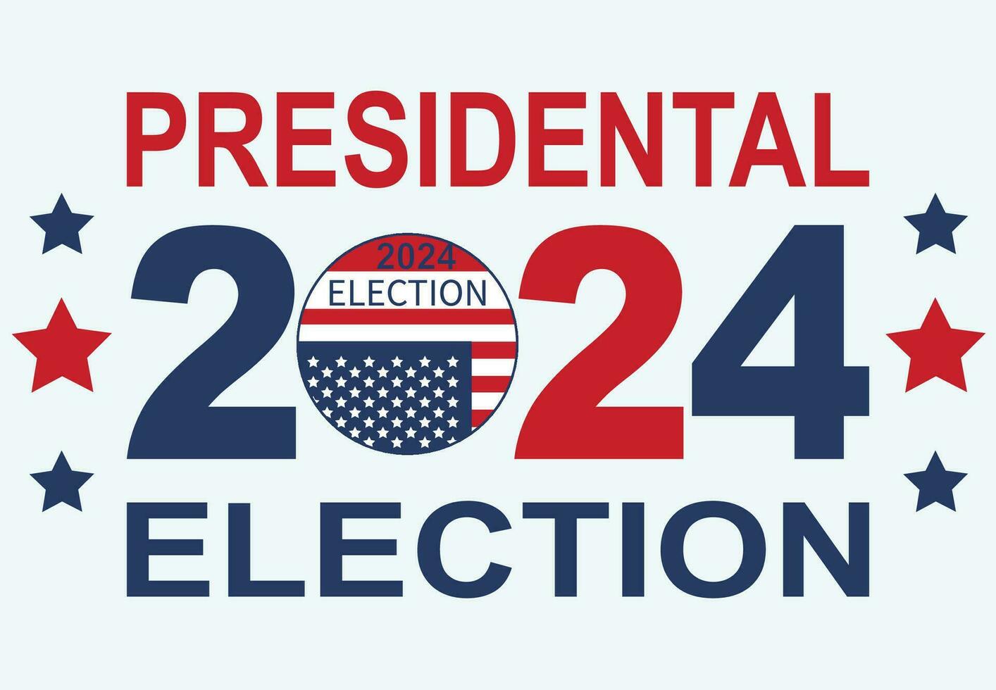 2024 Presidential election day in USA, november 5, card design. Vote for your future vector