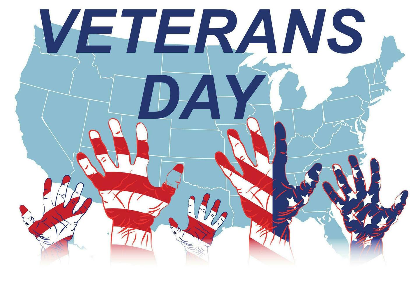 US Veterans Day background. Happy Veterans Day. American flags. US Flag. November 11 Poster, Banner, Greeting Card, Flyer, Template vector
