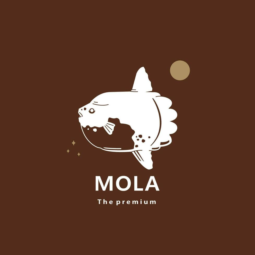 animal mola natural logo vector icono silueta retro hipster