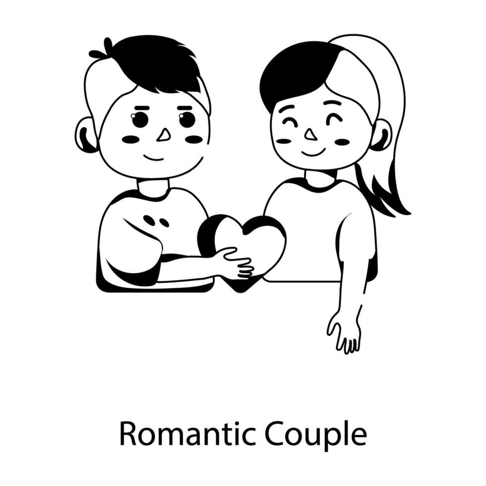 pareja romántica de moda vector