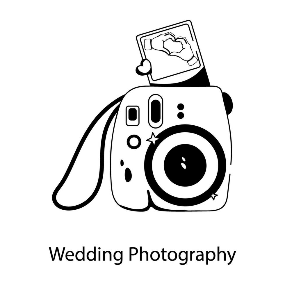 Trendy Wedding Photography vector