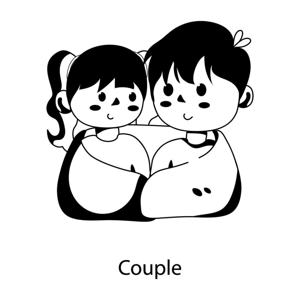 Trendy Couple Concepts vector