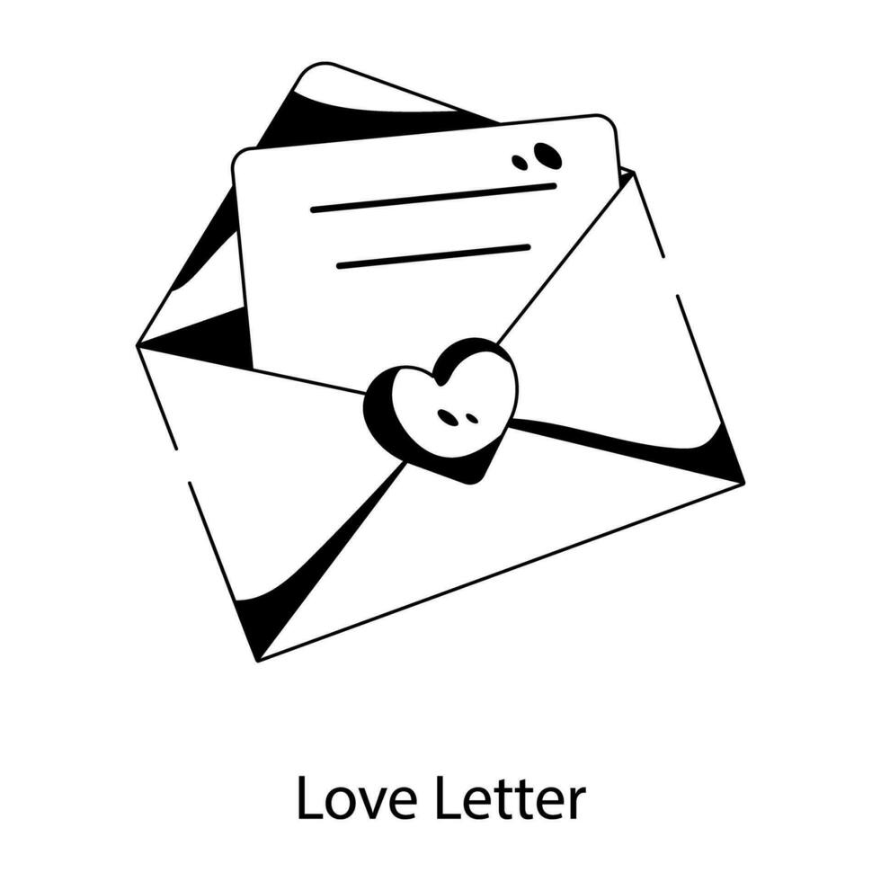 Trendy Love Letter vector