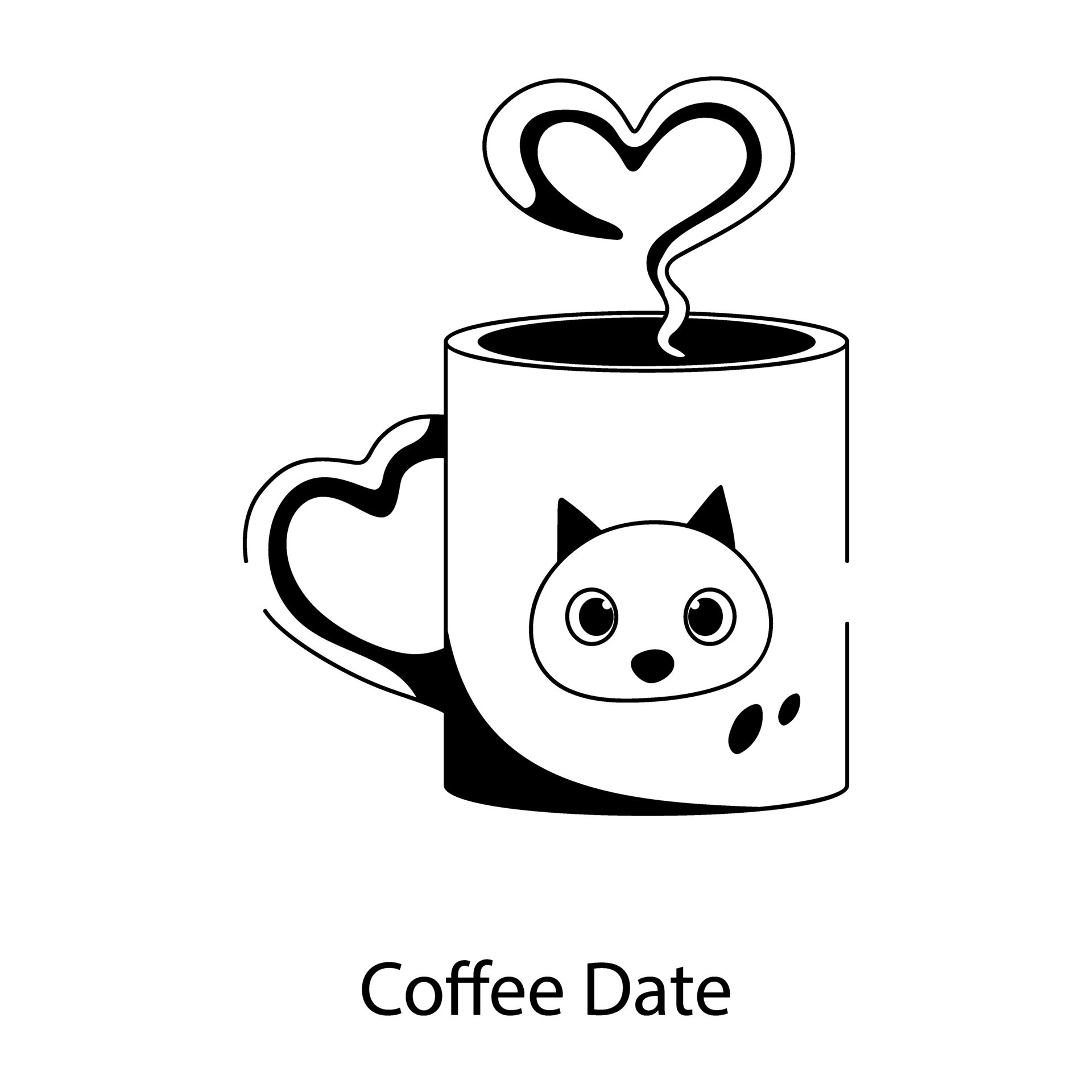 Trendy Coffee Date 36232813 Vector Art at Vecteezy