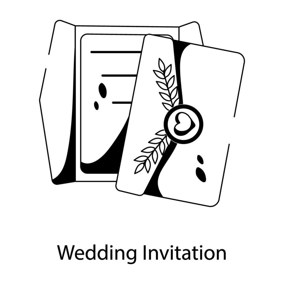 Trendy Wedding Invitation vector