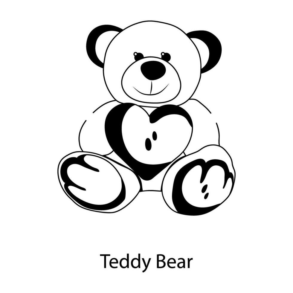 Trendy Teddy Bear vector