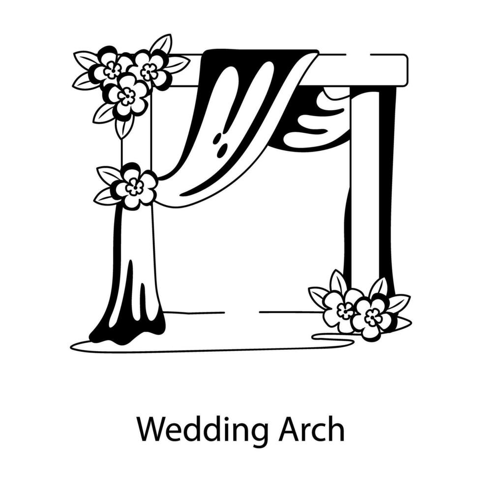 Trendy Wedding Arch vector