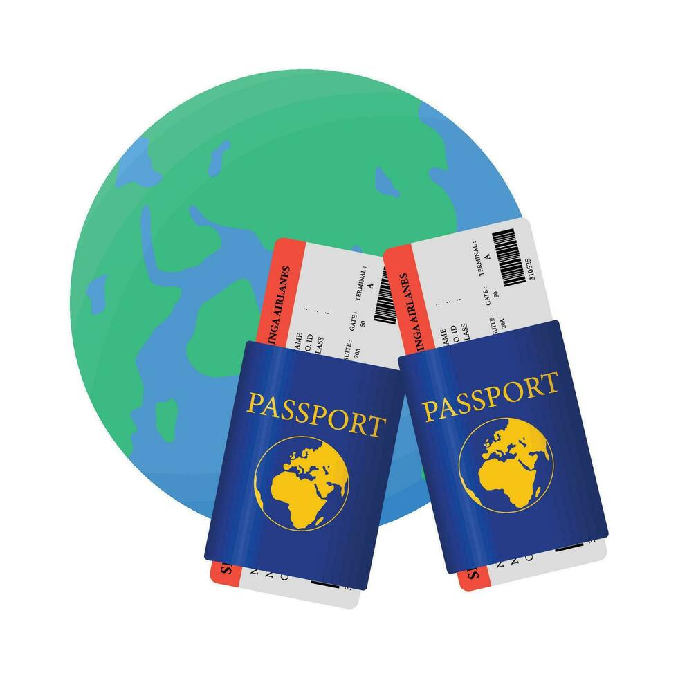 ilustración de pasaporte vector