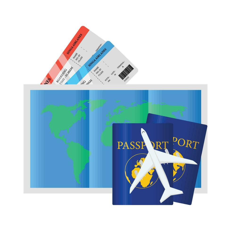 ilustración de pasaporte vector