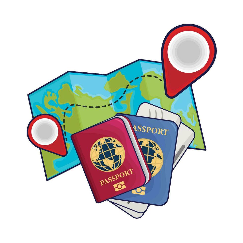 illustration of passport vector