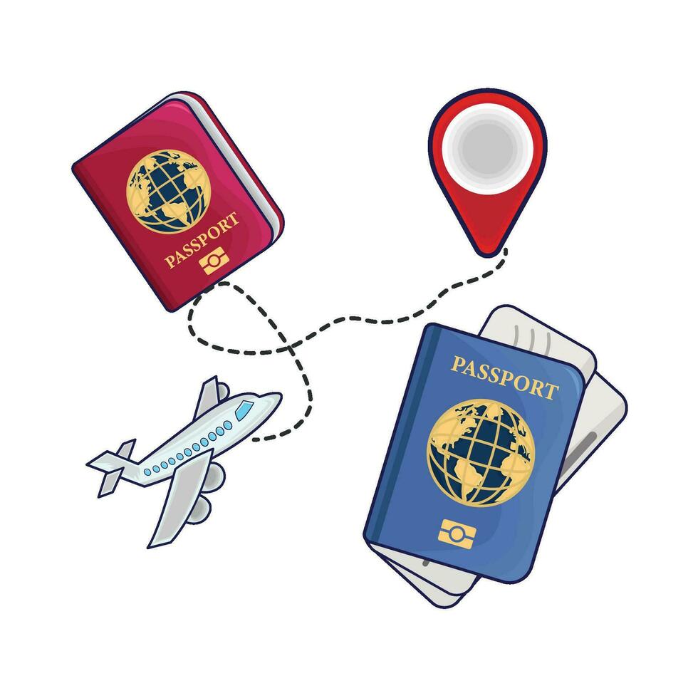 ilustración de pasaporte vector