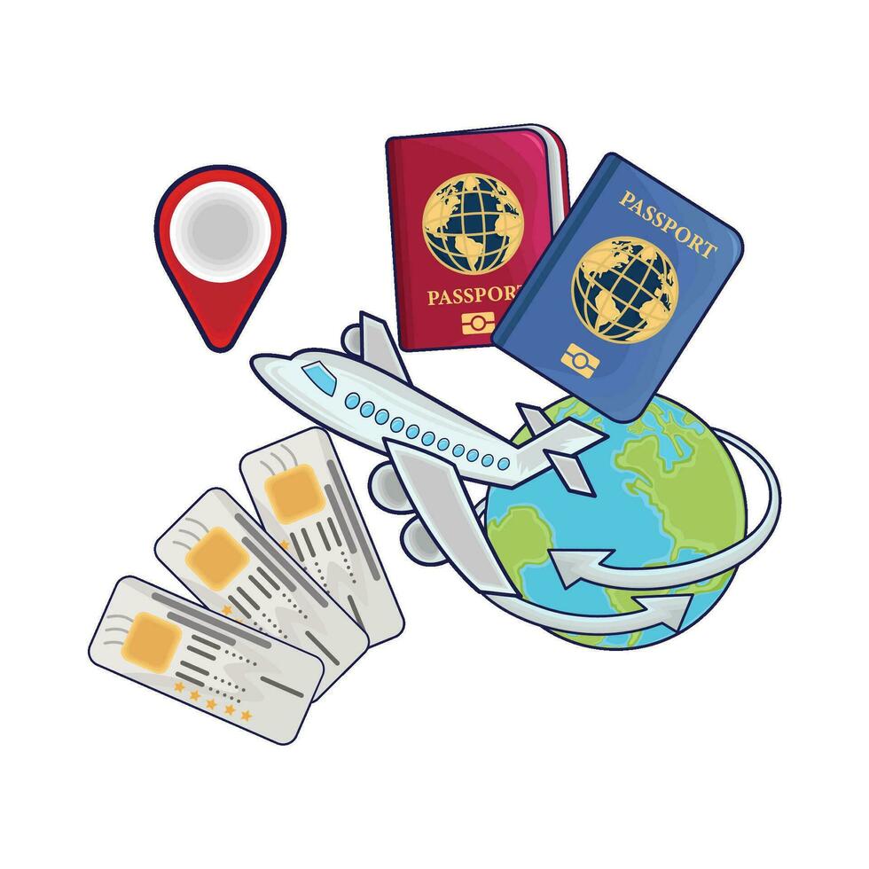 illustration of passport vector