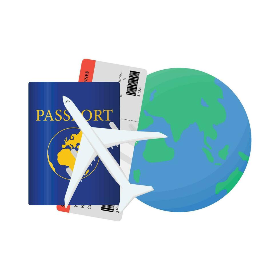 ilustración de pasaporte vector