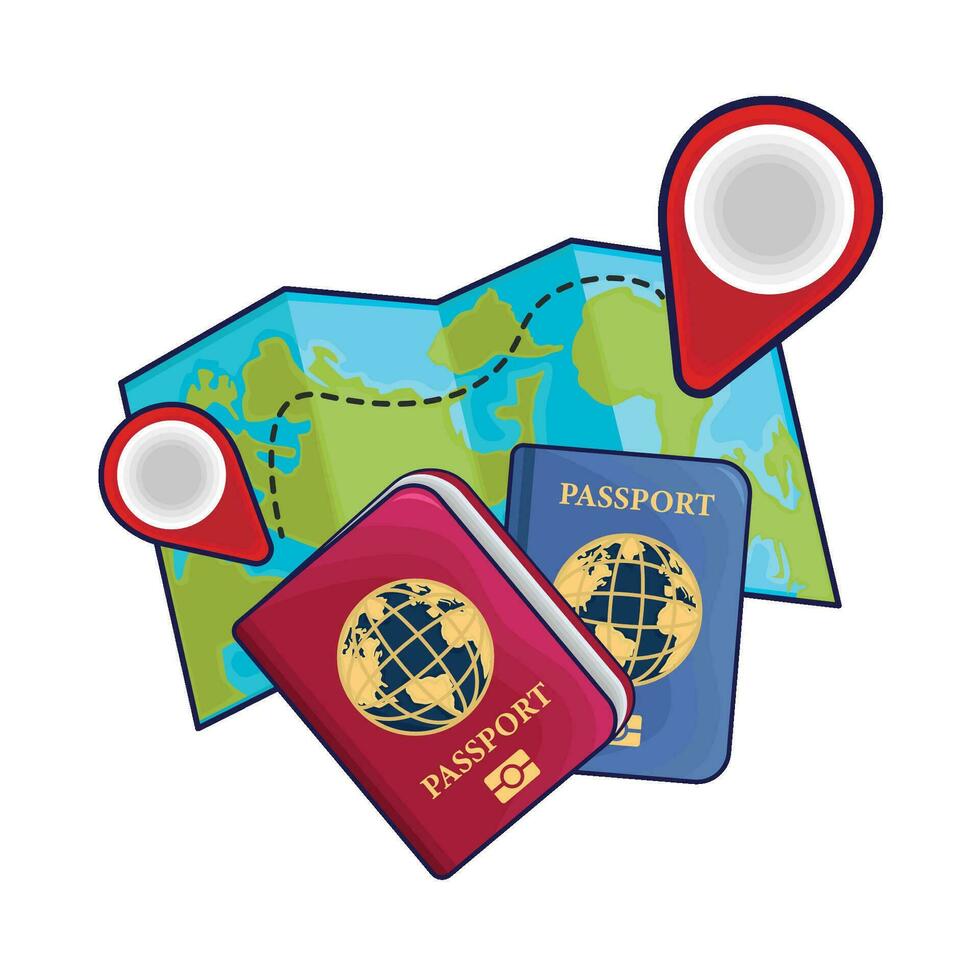 ilustración de pasaporte vector