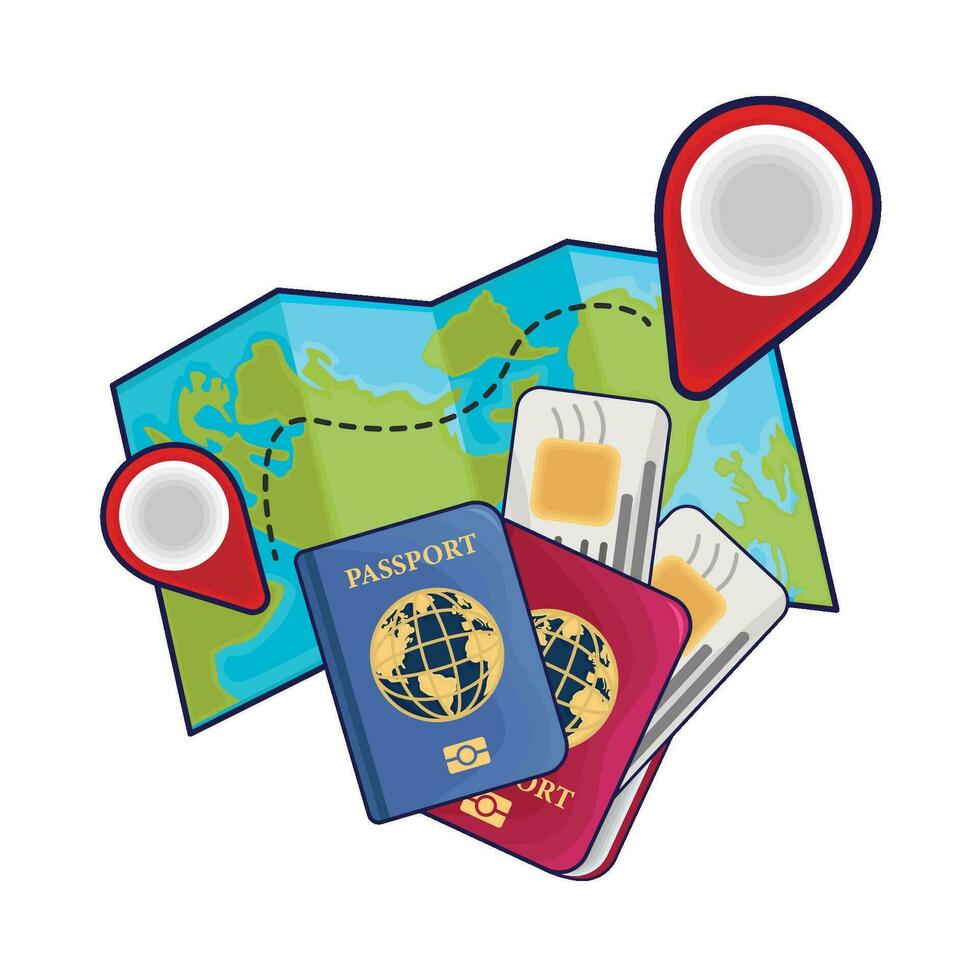 ilustración de pasaporte vector