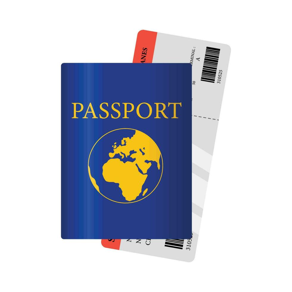 ilustración de pasaporte vector