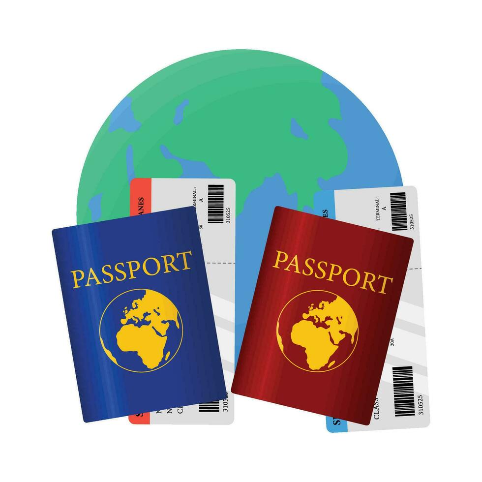 ilustración de pasaporte vector