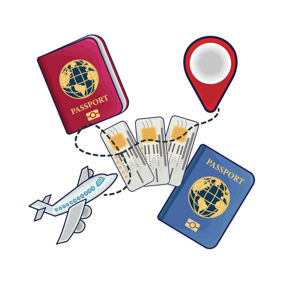 illustration of passport vector