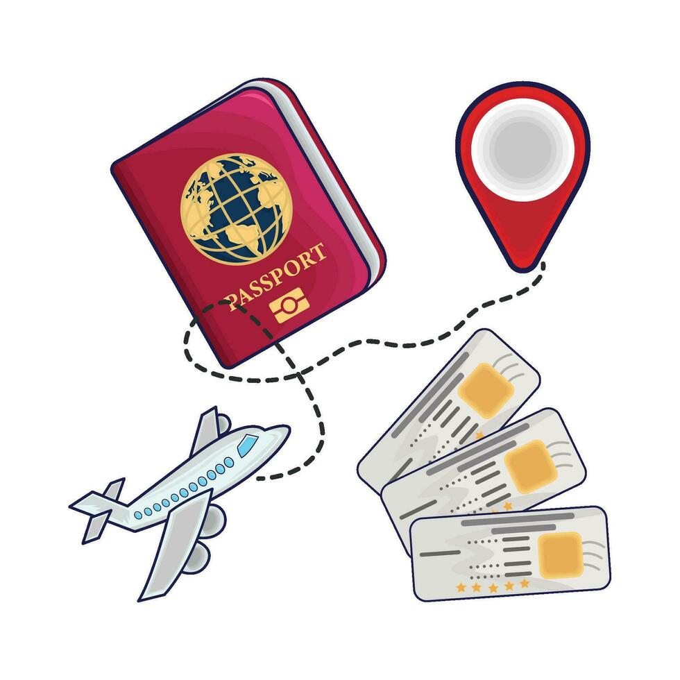 ilustración de pasaporte vector