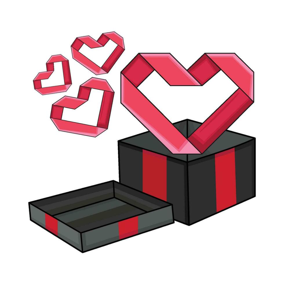 ilustración de corazón regalo vector