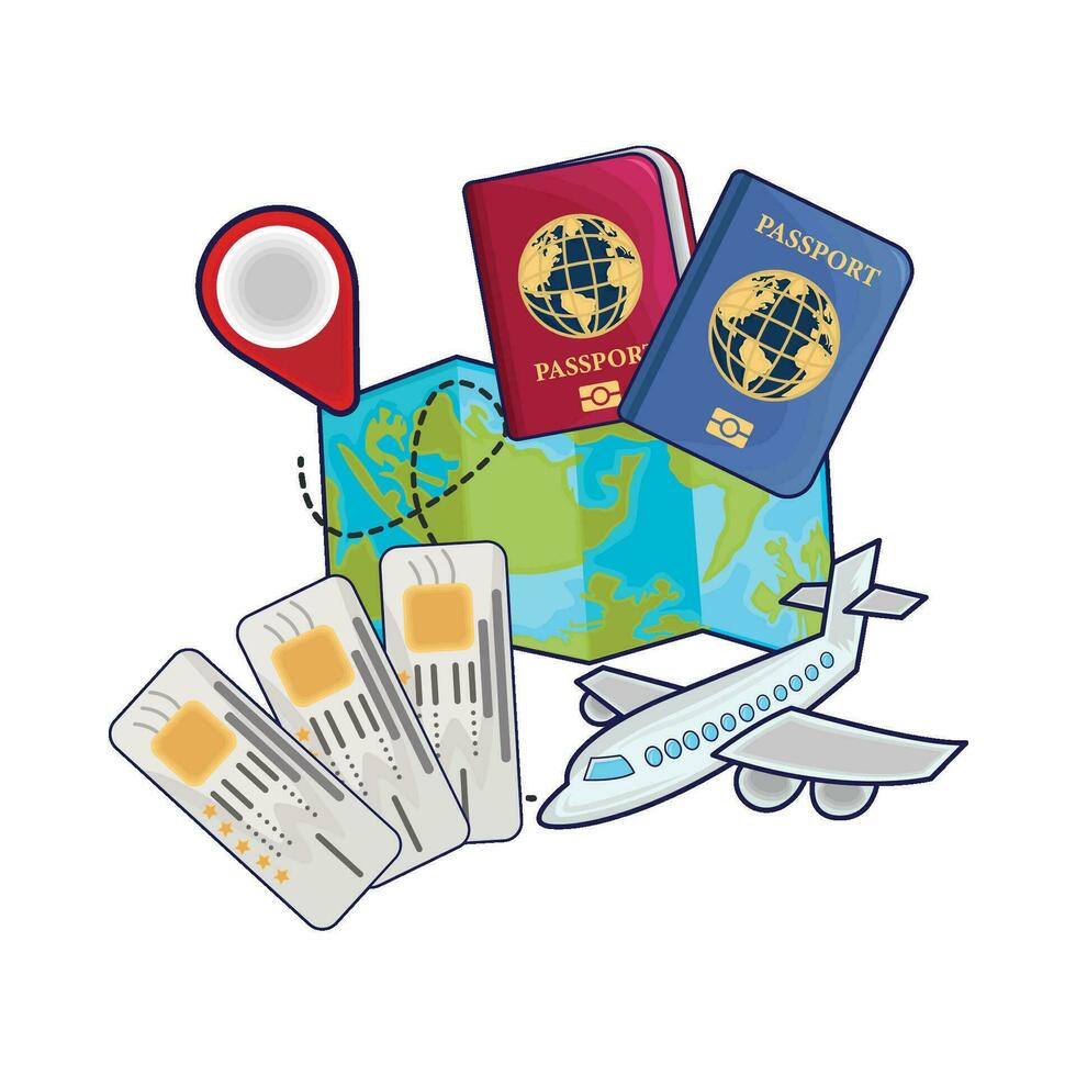 ilustración de pasaporte vector