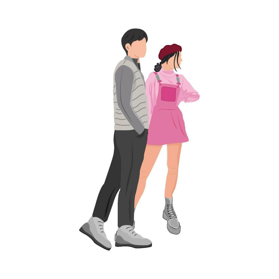 man and woman illustration vector