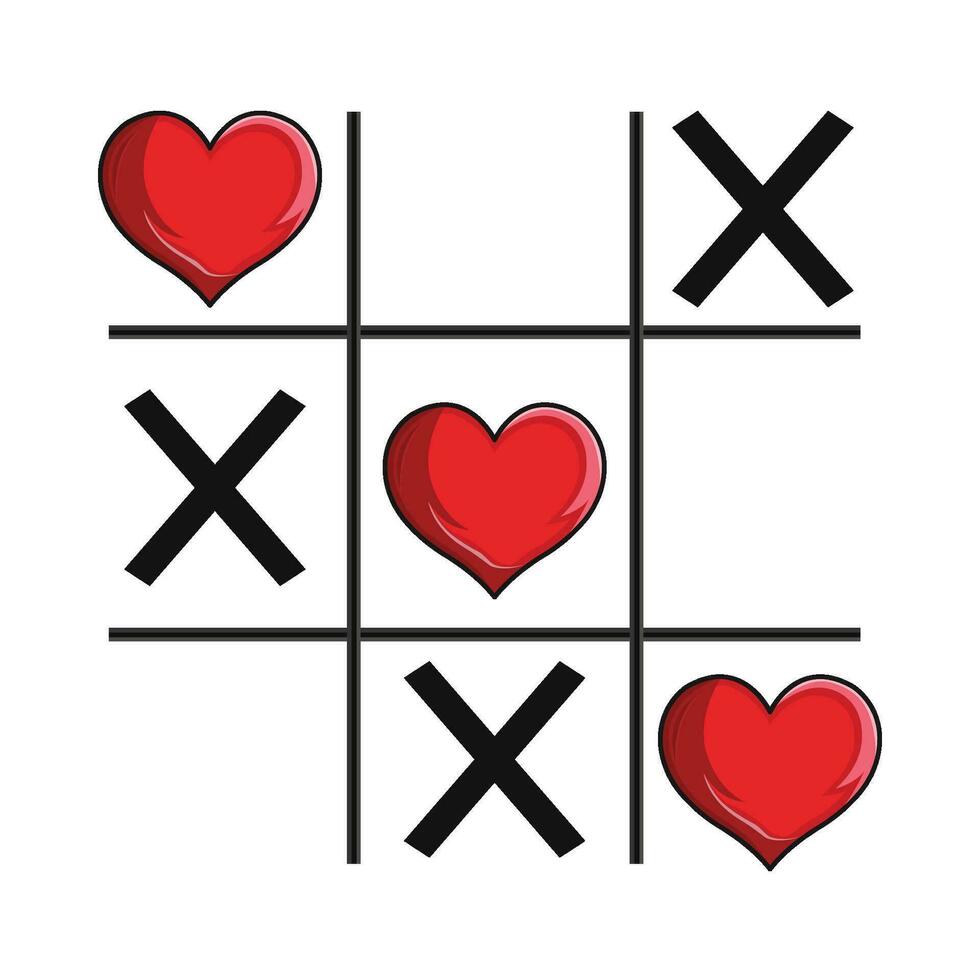 illustration of tic tac toe heart 36233219 Vector Art at Vecteezy
