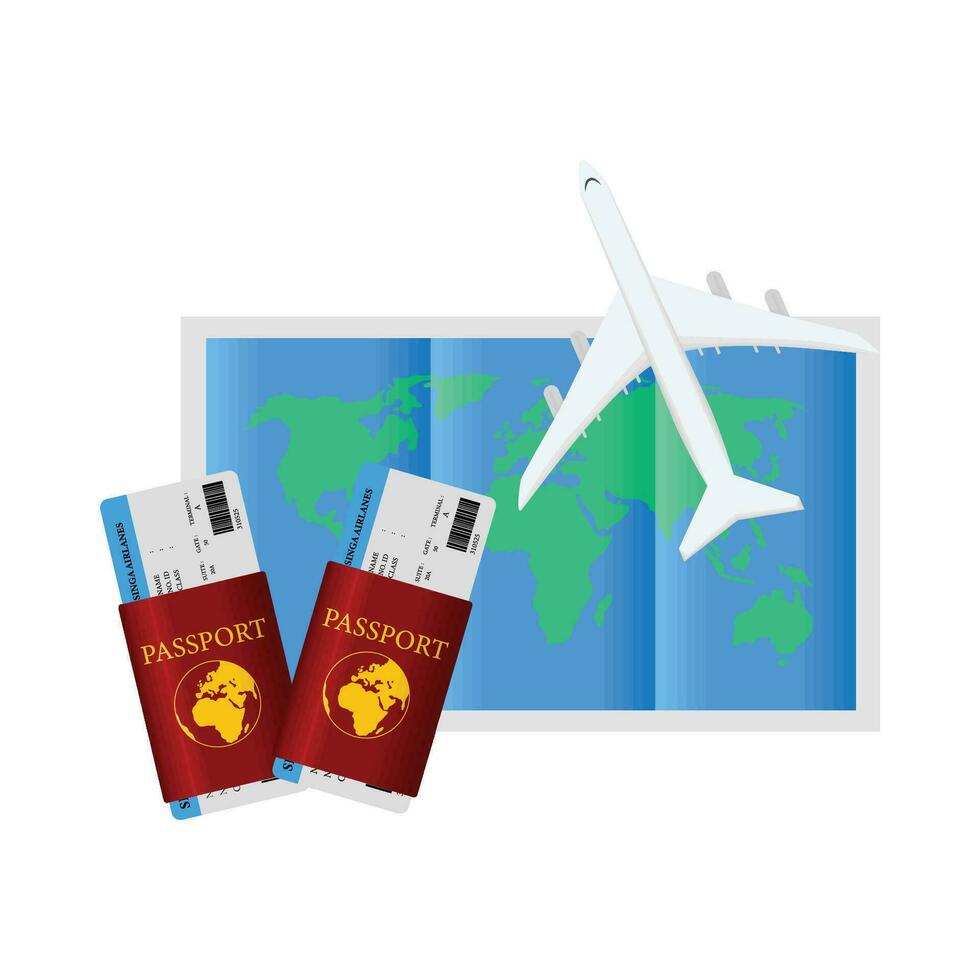 ilustración de pasaporte vector