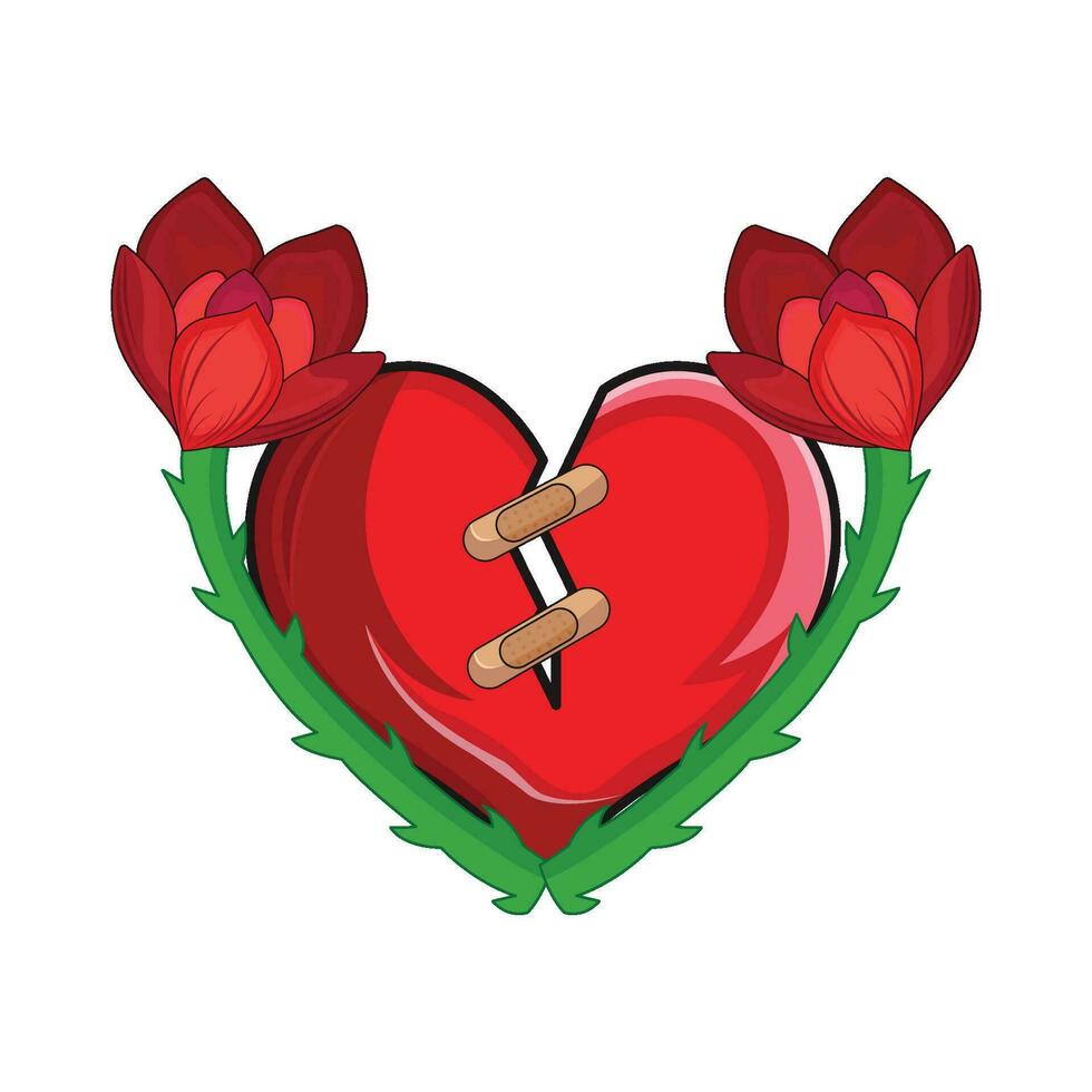 illustration of heart healing vector
