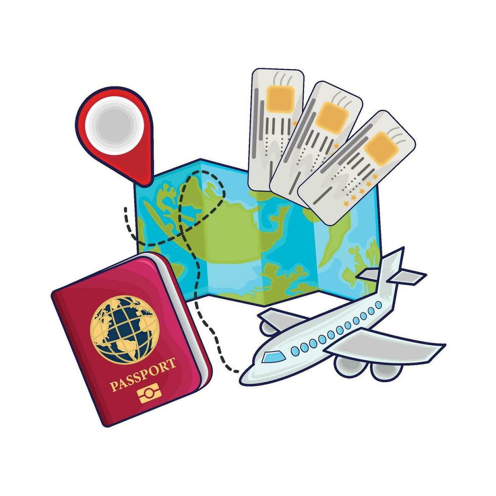 ilustración de pasaporte vector