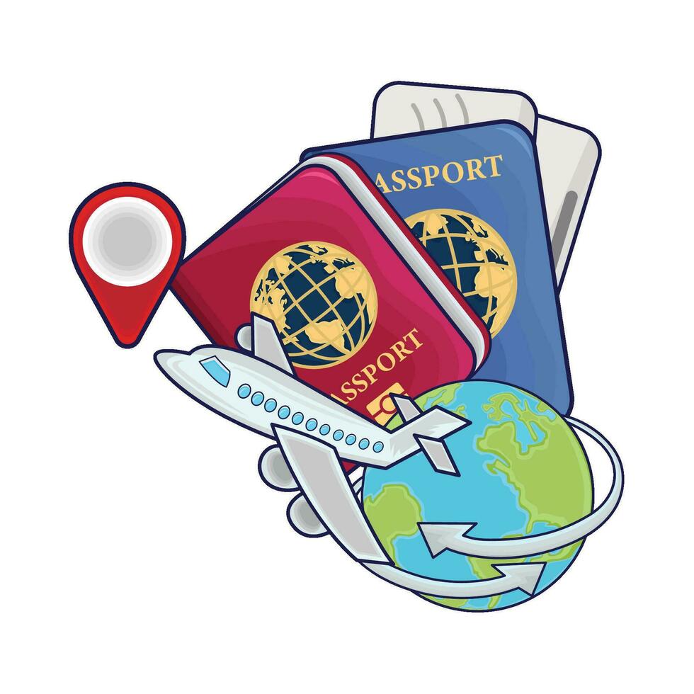 ilustración de pasaporte vector