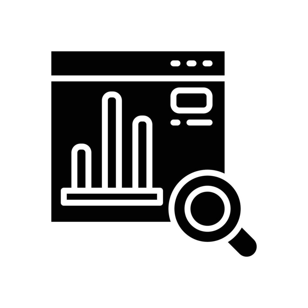 data analysis icon. vector glyph icon for your website, mobile, presentation, and logo design.