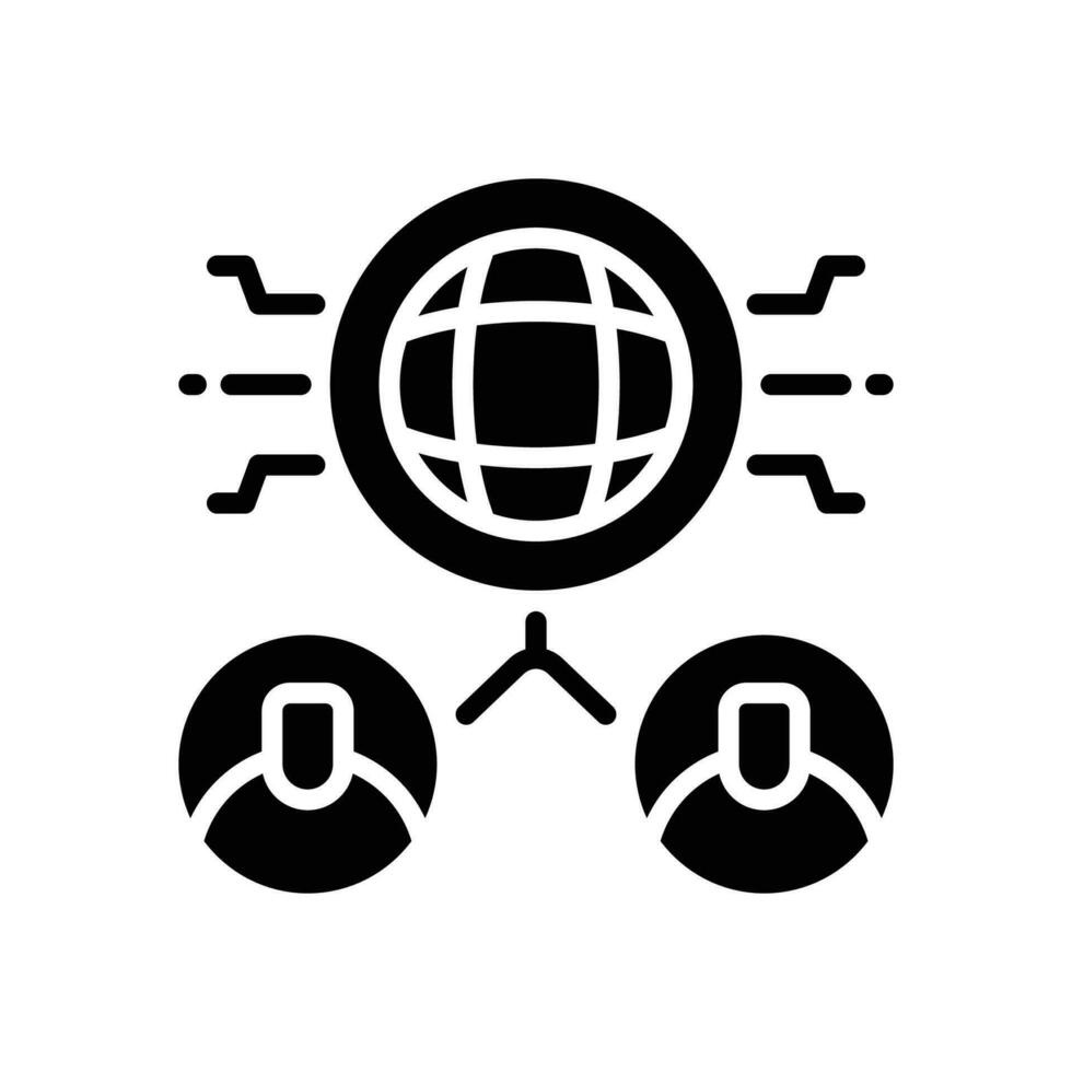 global connection icon. vector glyph icon for your website, mobile, presentation, and logo design.
