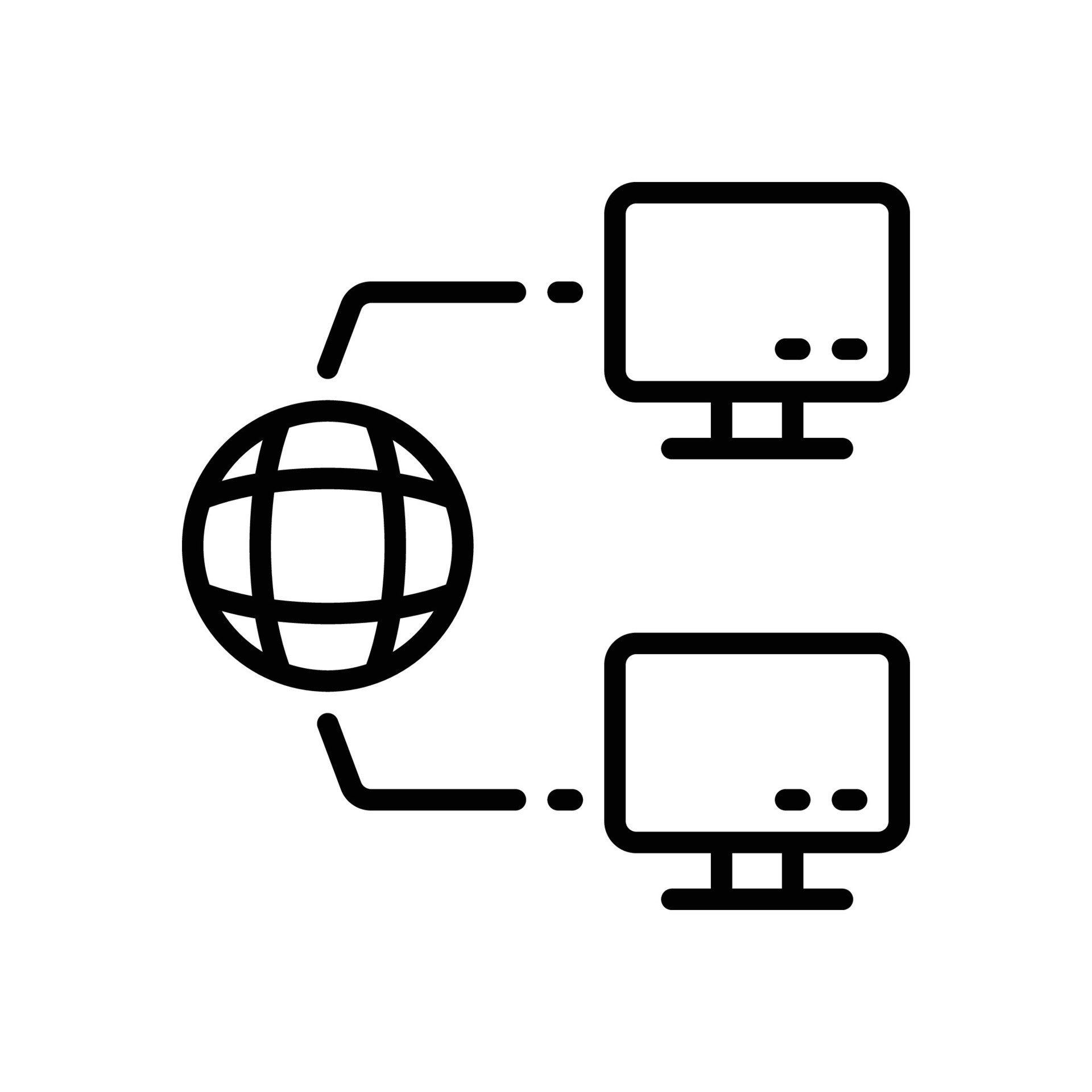 network connection icon. vector line icon for your website, mobile