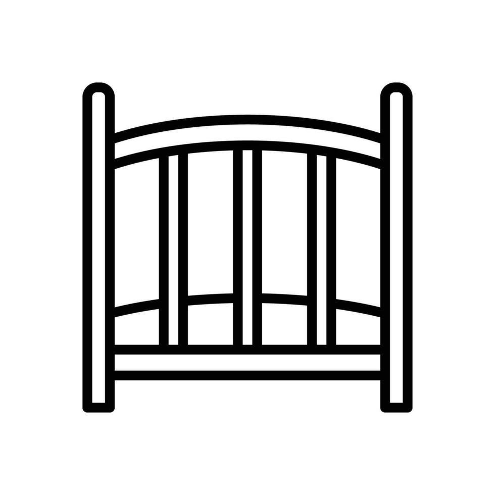 baby crib icon. vector line icon for your website, mobile, presentation, and logo design.