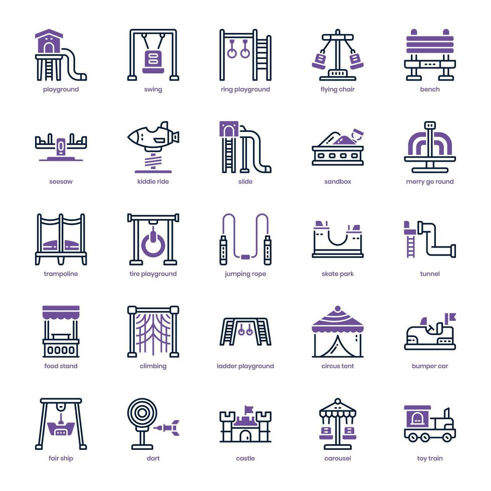 Playground icon pack for your website design, logo, app, and user interface.  Playground icon dual tone design. Vector graphics illustration and editable stroke.