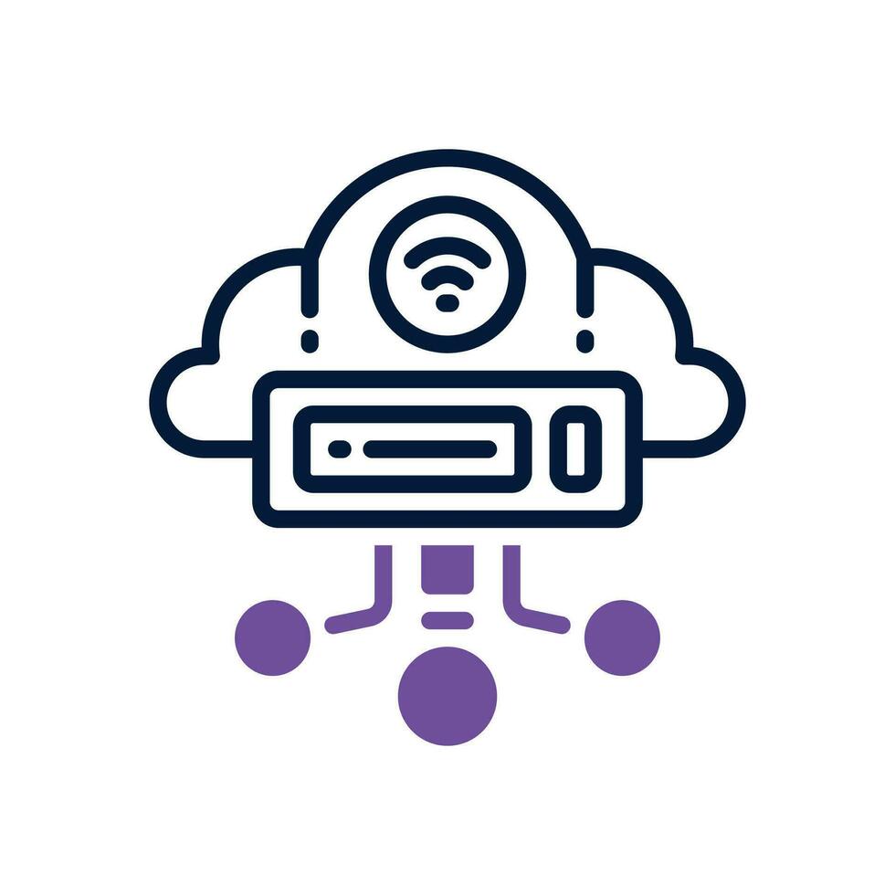 cloud computing icon. vector dual tone icon for your website, mobile, presentation, and logo design.