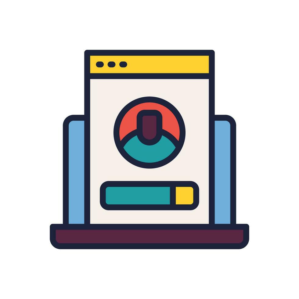 login icon. vector filled color icon for your website, mobile, presentation, and logo design.