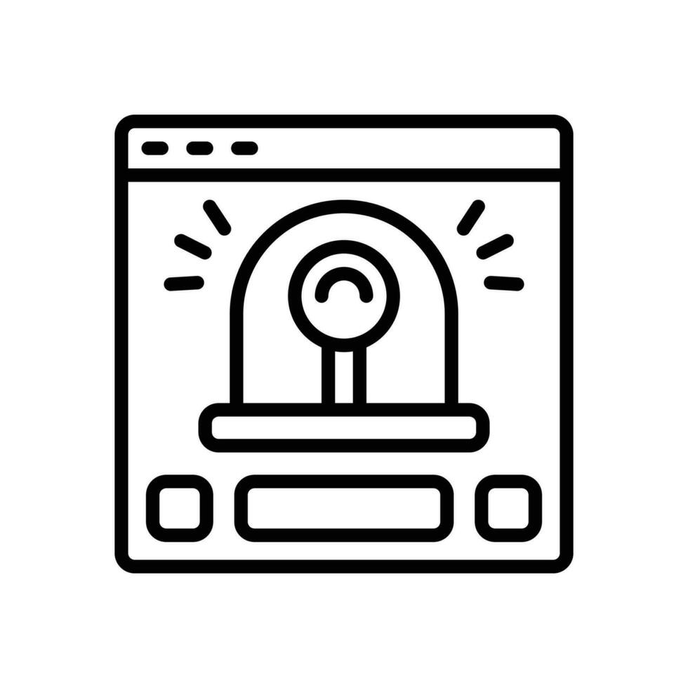 alert icon. vector line icon for your website, mobile, presentation, and logo design.