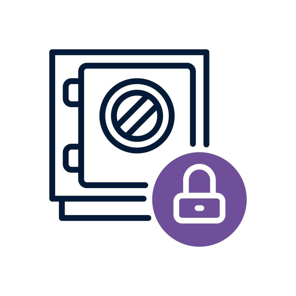 safebox icon. vector dual tone icon for your website, mobile, presentation, and logo design.