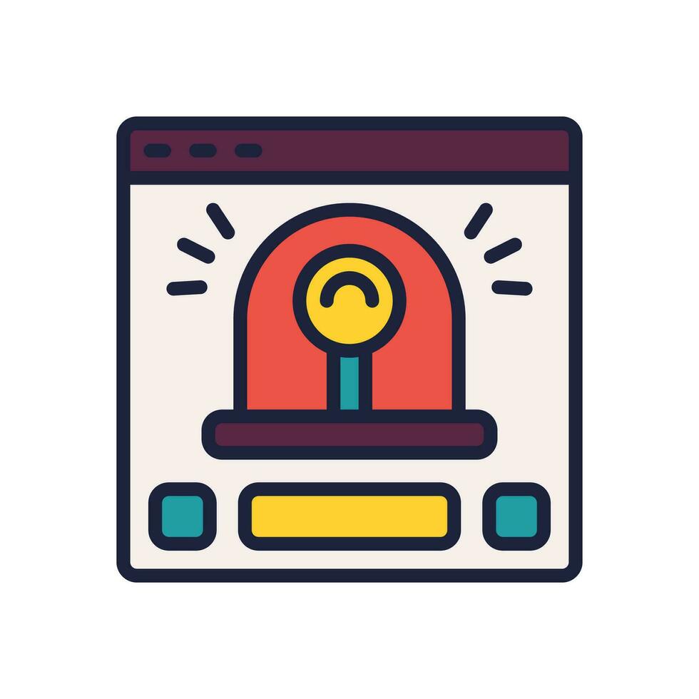 alert icon. vector filled color icon for your website, mobile, presentation, and logo design.