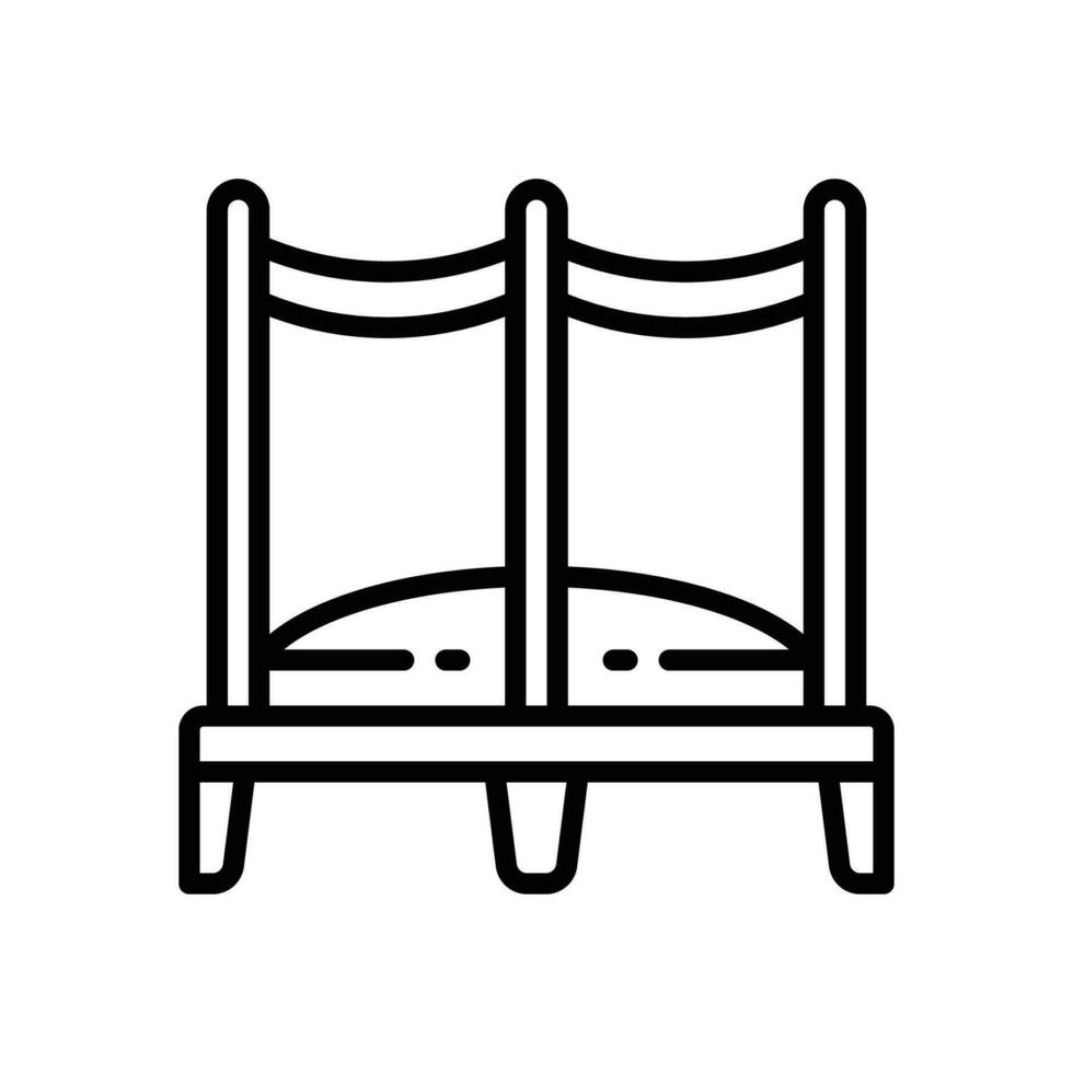 trampoline icon. vector line icon for your website, mobile, presentation, and logo design.