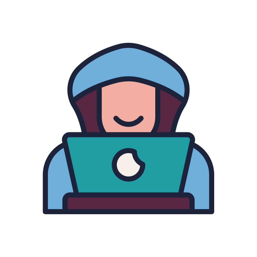 hacker icono. vector lleno color icono para tu sitio web, móvil, presentación, y logo diseño.