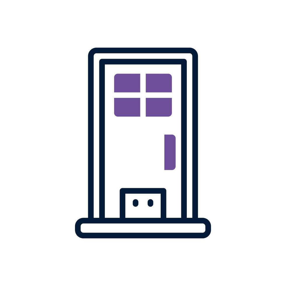 door icon. vector dual tone icon for your website, mobile, presentation, and logo design.